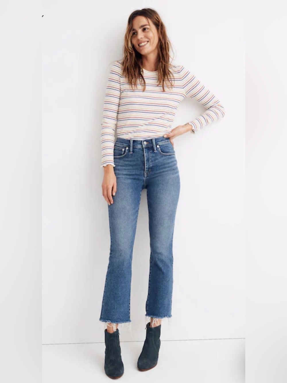 Madewell Cali Demi-Boot Jeans in Fleetwood Wash